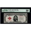 Image 1 : 1928 $5 Legal Tender STAR Note PMG 30