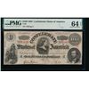 Image 1 : 1863 $100 Confederate States of America Note PMG 64EPQ
