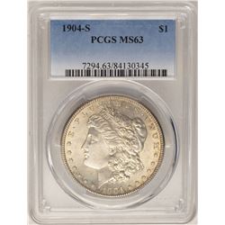 1904-S $1 Morgan Silver Dollar Coin PCGS MS63