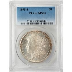 1895-S $1 Morgan Silver Dollar Coin PCGS MS63