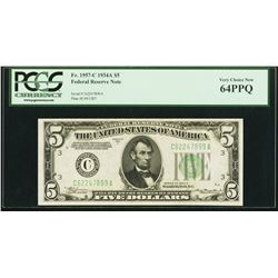 1934A $5 Philadelphia Federal Reserve Note PCGS 64PPQ