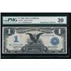 Image 1 : 1899 $1 Black Eagle Silver Certificate STAR Note PMG 30
