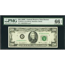 1969C $20 Boston Federal Reserve Note PMG 66EPQ