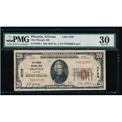 1929 $20 Phoenix National Bank Note PMG 30