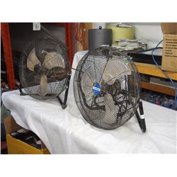 2 X THE MONEY Construction Fans (Profitter) 18"Floor Fan Both Working