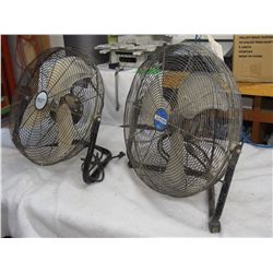 2 X THE MONEY Construction Fans (Profitter) 18"Floor Fan Both Working