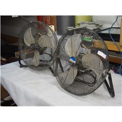 2 X THE MONEY Construction Fans (Profitter) 18"Floor Fan Both Working