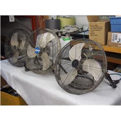 Construction Fans (3) 2 need repair 18" Floor Fans