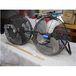 2 X THE MONEY Honeywell Profitter Construction Fans (Both Working) 18" Floor Fan