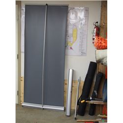 Tradeshow Advertising stands w/ carrying cases (33" wide)