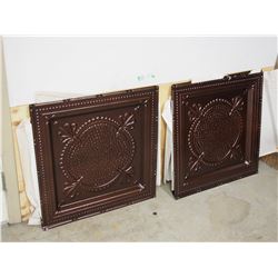 (2X THE MONEY) set of 4 Metal Tiles (24.5" x 24.5")