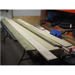 (5) pieces of lumber (96" to 123" length and 4.75" to 7.25" wide)
