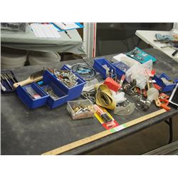 Misc nuts & screws, sawblades, plus misc