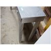 Image 2 : Wooden 3 drawer table, metal wrap (51" X 15.5" X 30" high)