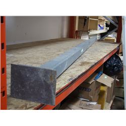 10 ft 3" X 3" metal post bottom plate 6" X 8"