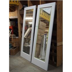 (2) one sided mirrored door 30" X 80" small crack in one mirror