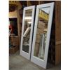 Image 1 : (2) one sided mirrored door 30" X 80" small crack in one mirror