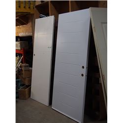 2 X THE MONEY Wooden doors 30" X 80" & 35.75" X 79"