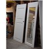 Image 1 : One sided mirrored door 24" X 80" & wooden door 30" X 80"