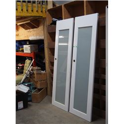 2 X THE MONEY Wooden doors with windows 24" X 80"