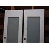 Image 2 : 2 X THE MONEY Wooden doors with windows 24" X 80"
