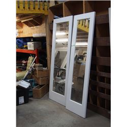 2 X THE MONEY (2) One sided mirrored door (29.75" X 80"), (24" X 80")