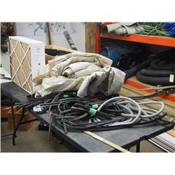 Weatherstripping, throw blanket, furnace filter & misc