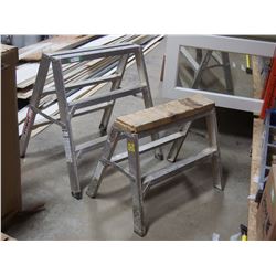 2 metal folding saw horses