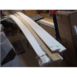 2 X THE MONEY Wood mouldings 169.25", 162.25" 153" long 4.25" to 5.25" wide