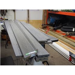 12 Pieces of decking 62" to 133" long, 5.25" wide