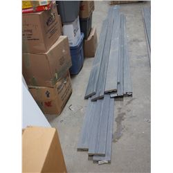 10 Pieces of decking (2 styles) 115" to 16ft long, 5.25" wide