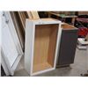 Image 1 : Wooden Shelves (2) (One with door is 15" x 25" x 35" ) ( 23" x 12 x 40.5" )