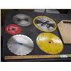 Image 2 : (5) Saw blades 6.5" to 12" with holder