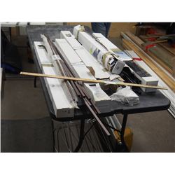 Picket pkg railings (9 bundles) mixed colors - black, white, grey, brown