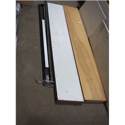 2 Wood Planks & 2 pieces of metal, 2 pieces of wood