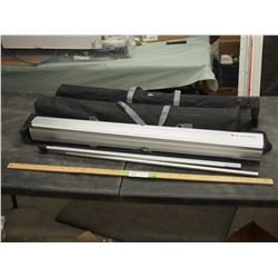 3 TRADE SHOW DISPLAYS , 134" WIDE BY 79" TALL