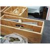 Image 2 : WOODEN TOOLBOX , STORAGE BOX , HAS CONTENTS