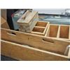 Image 3 : WOODEN TOOLBOX , STORAGE BOX , HAS CONTENTS
