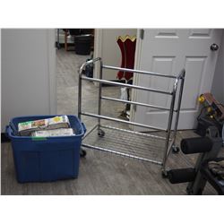 METAL 4 WHEEL CART , PLASTIC TOTE & PEAK GATE KITS