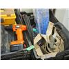 Image 3 : 3 STACKABLE CRATES AND CONTENTS BLACK AND DECKER 14.4 DRILL NO CHARGER , APRON MISC