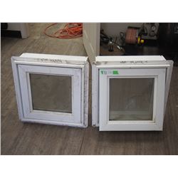 WINDOW IN FRAME WITH OPENER SCREEN AND LOCK