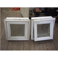 WINDOW IN FRAME WITH OPENER SCREEN AND LOCK