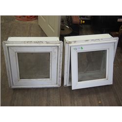 WINDOW IN FRAME WITH OPENER SCREEN AND LOCK