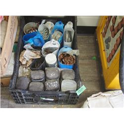STACKABLE CRATES AND CONTENTS NAILS SCREWS BOLTS