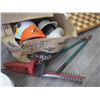Image 3 : VINYL & RUBBER ADHESHIVE FULL PAIL , HEDGETRIMMER , HARD HATS , MISC