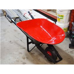 Metal Wheel Barrow (New Rubber and Been Repainted)