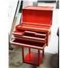 Image 3 : International Metal Tool Box and Stand with Keys 26 L by 34" T