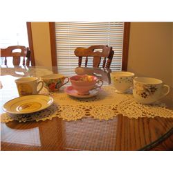 Misc. Tea Cups and Saucers (7 Pieces)