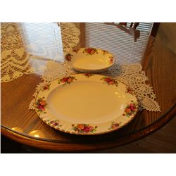 Royal Albert "Old Country Roses" Bowl and Serving Tray