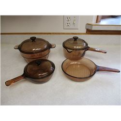 Smoked Glass Cookware 4 Pieces